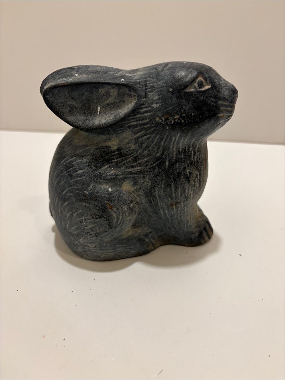 Virginia Metalcrafters metal rabbit garden gate / door stop. From the mid-1990’s